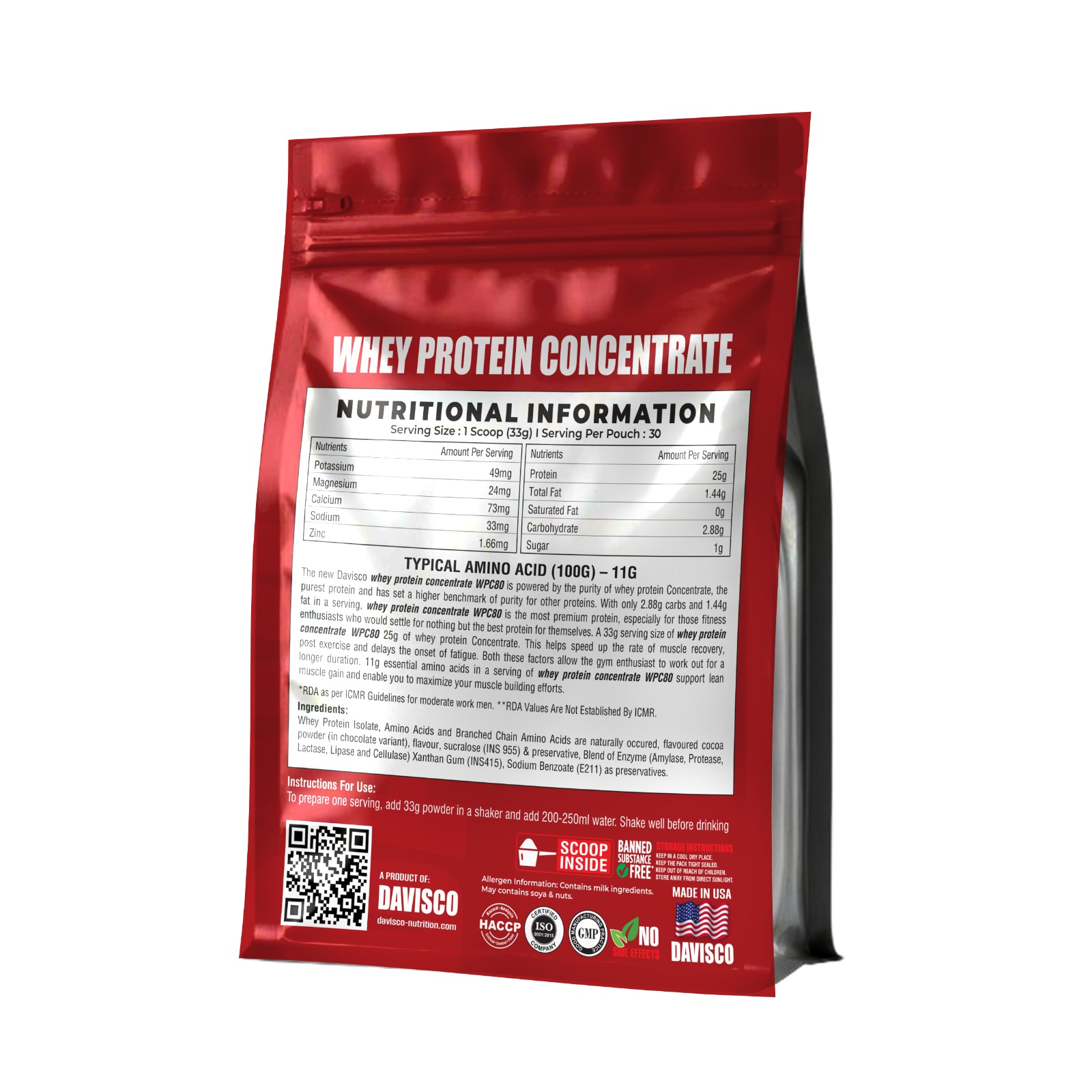 Davisco Whey Concentrate Back