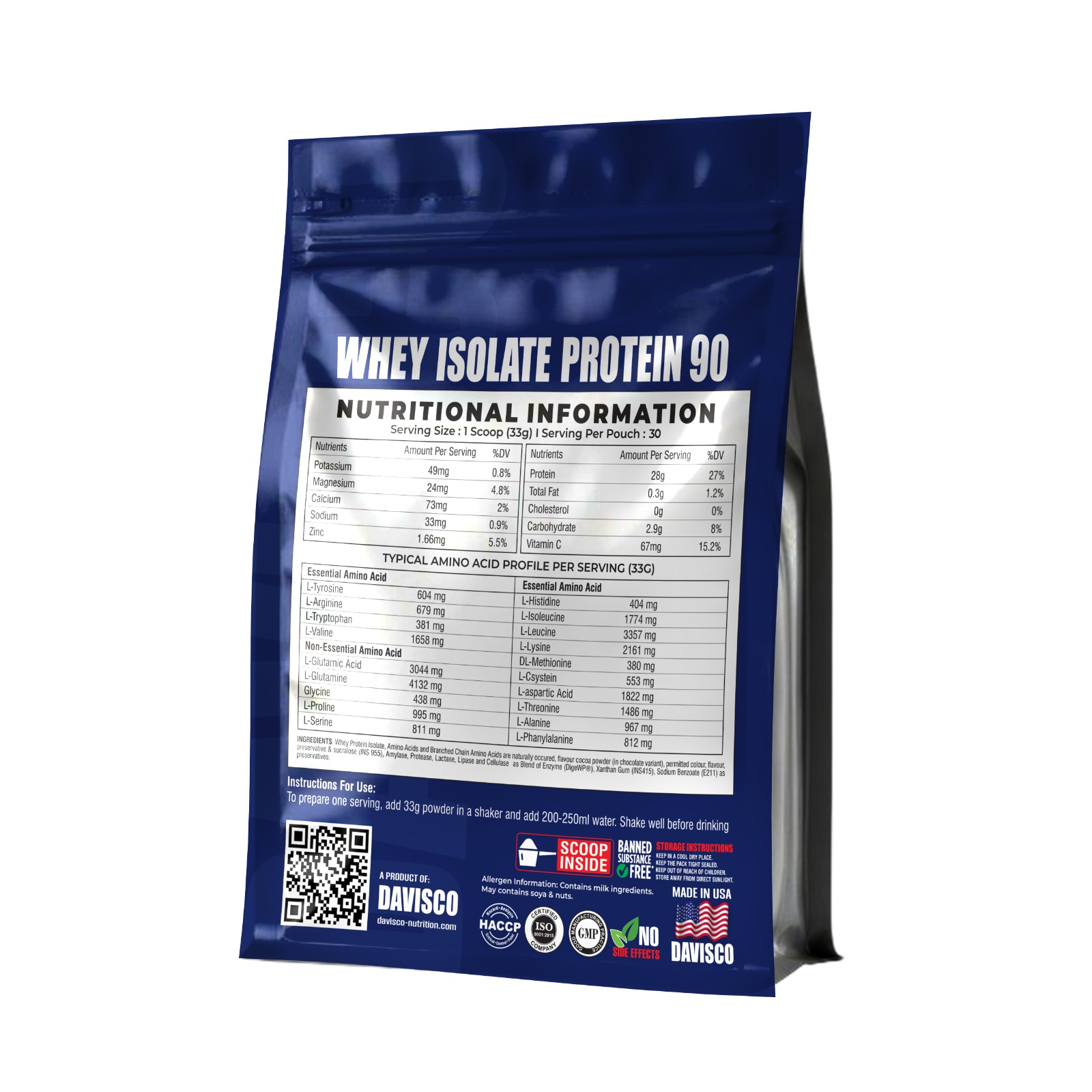 Davisco Whey Isolate Back